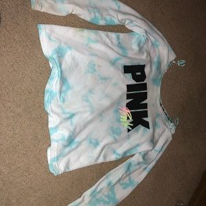 Pink off the shoulder sweatshirt